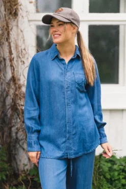 Scarlett Shirt Medium Wash Blue Denim