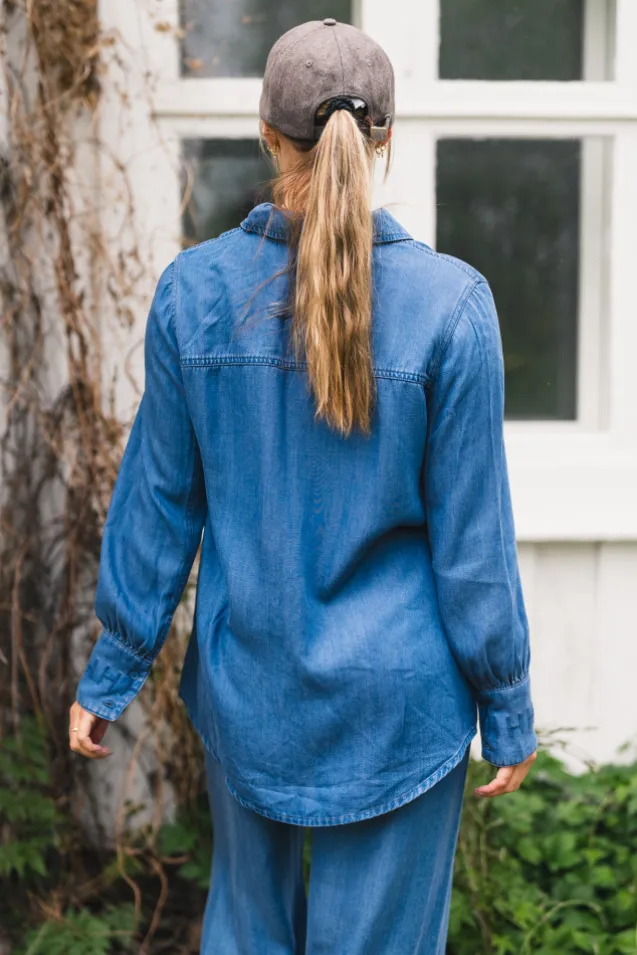 Scarlett Shirt Medium Wash Blue Denim