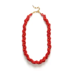 Scarlet Wave Necklace Bright Red