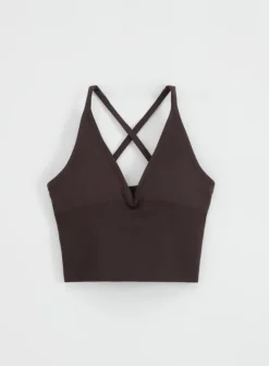 Shape Seamless Cross Back Bralette Chocolate