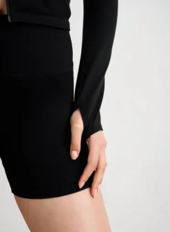 Shape Seamless Zip Jacket Black