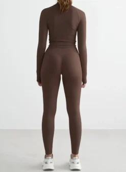 Shape Seamless Zip Jacket Macchiato