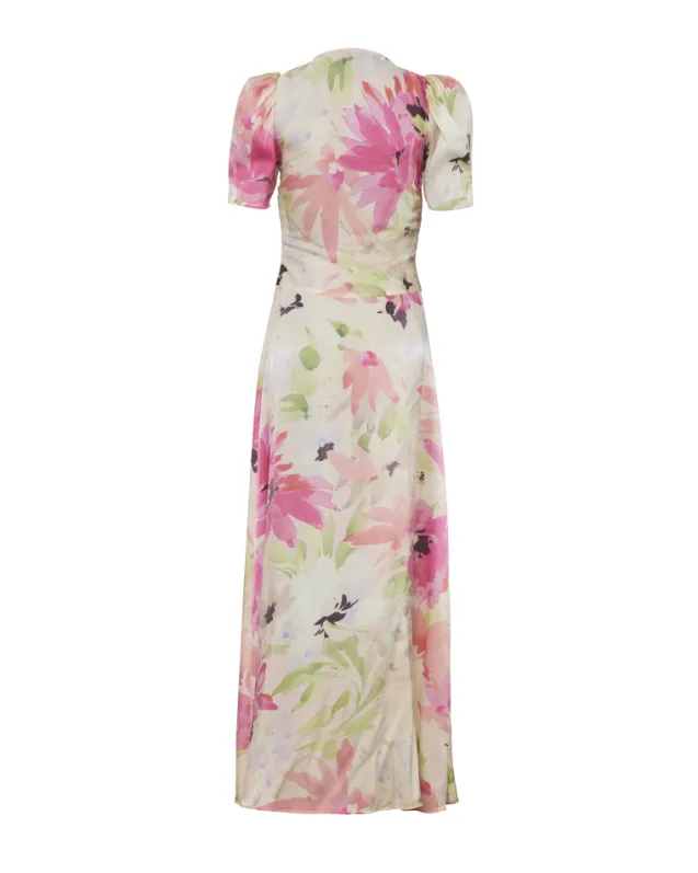Shiny Button-Down Dress Soft Dew