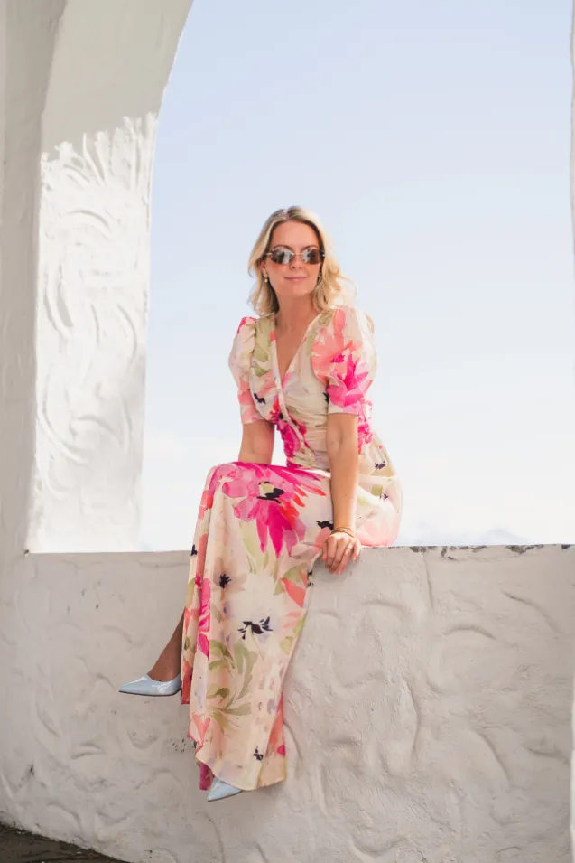 Shiny Button-Down Dress Soft Dew