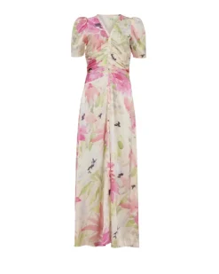 Shiny Button-Down Dress Soft Dew