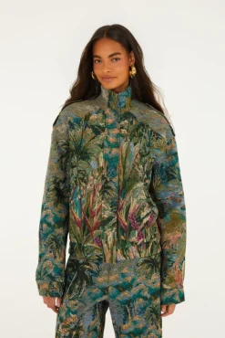 Short Jacquard Petricor Jacket Multicolor
