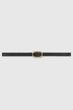 Signature Link Belt Black With Gold
