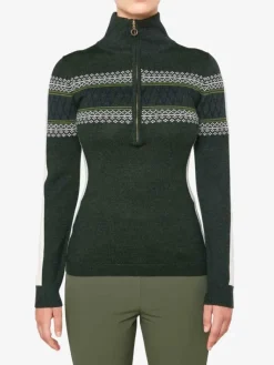 Signature 1/4 Zip Olive Green