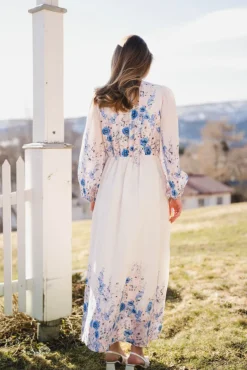 Silfi Flower Print Dress Blue