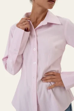 Siljeic Shirt Pink White Stripes