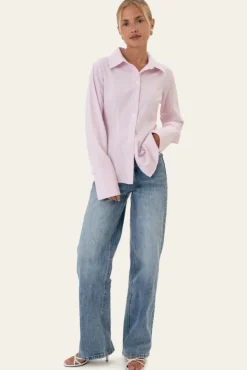 Siljeic Shirt Pink White Stripes
