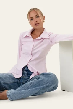 Siljeic Shirt Pink White Stripes