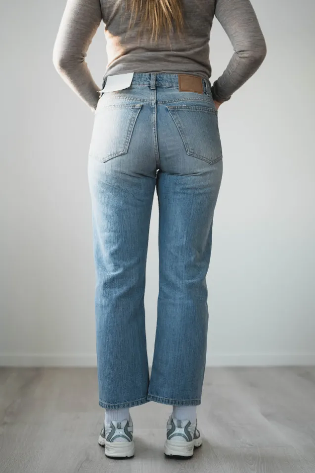 Sisli Cropped Light Blue Righe