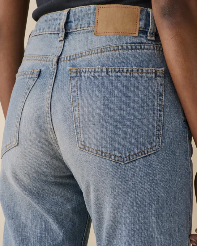 Sisli Cropped Light Blue Righe