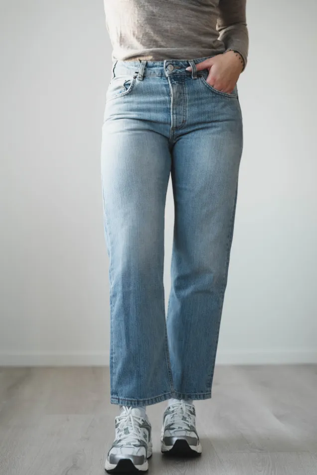 Sisli Cropped Light Blue Righe