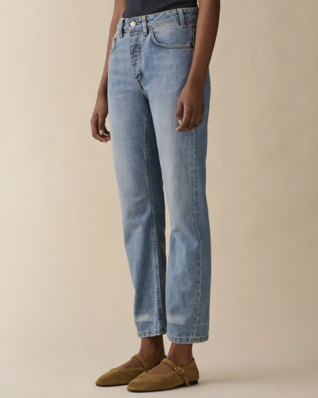 Sisli Cropped Light Blue Righe