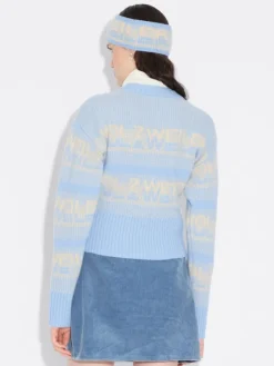 Ski Cropped Crew Light Blue