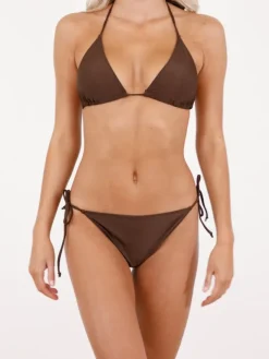 Skin Shell Bikini Top Brown