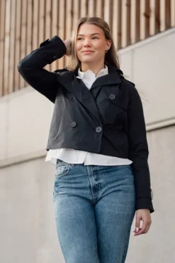 Skydekke Trench New Black