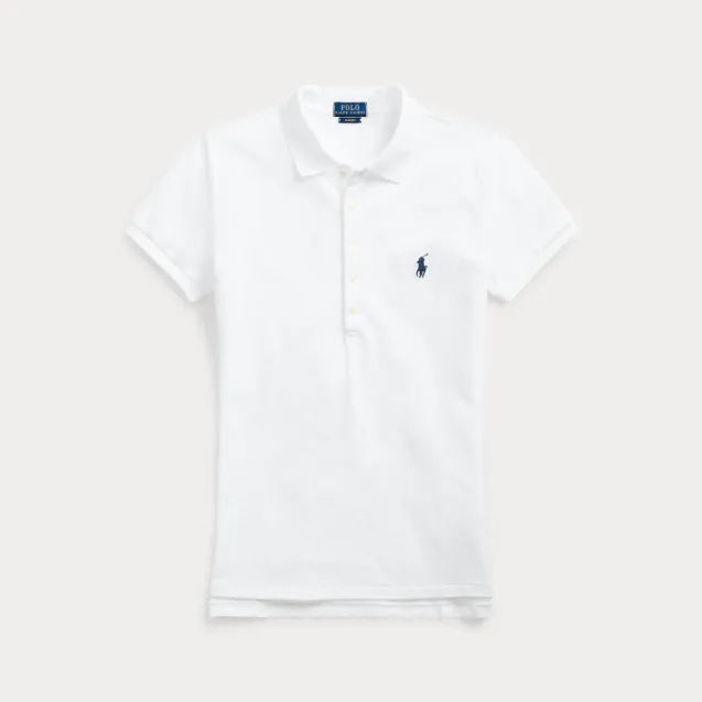 Slim Fit Stretch Polo Shirt White