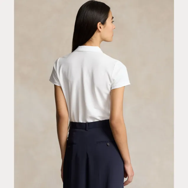 Slim Fit Stretch Polo Shirt White