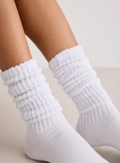 Slouch Socks White
