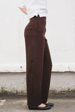 Smooth Barrel Pants Cocoa Brown