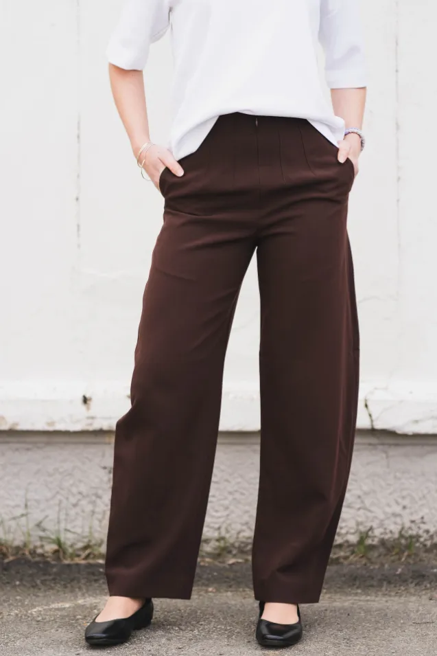 Smooth Barrel Pants Cocoa Brown