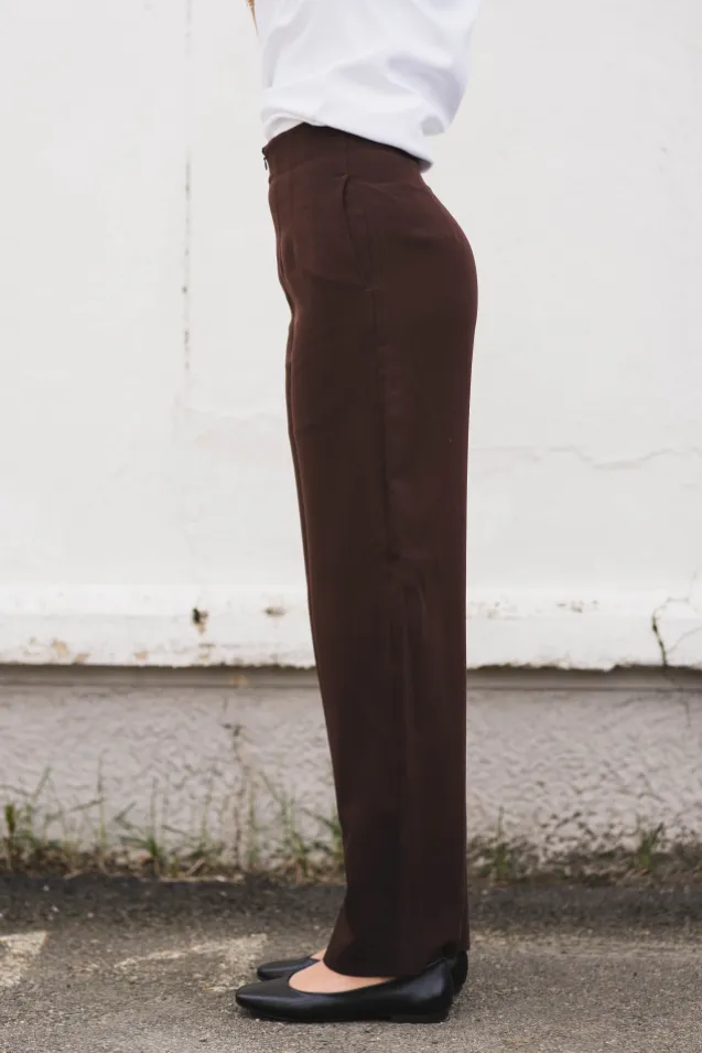 Smooth Barrel Pants Cocoa Brown