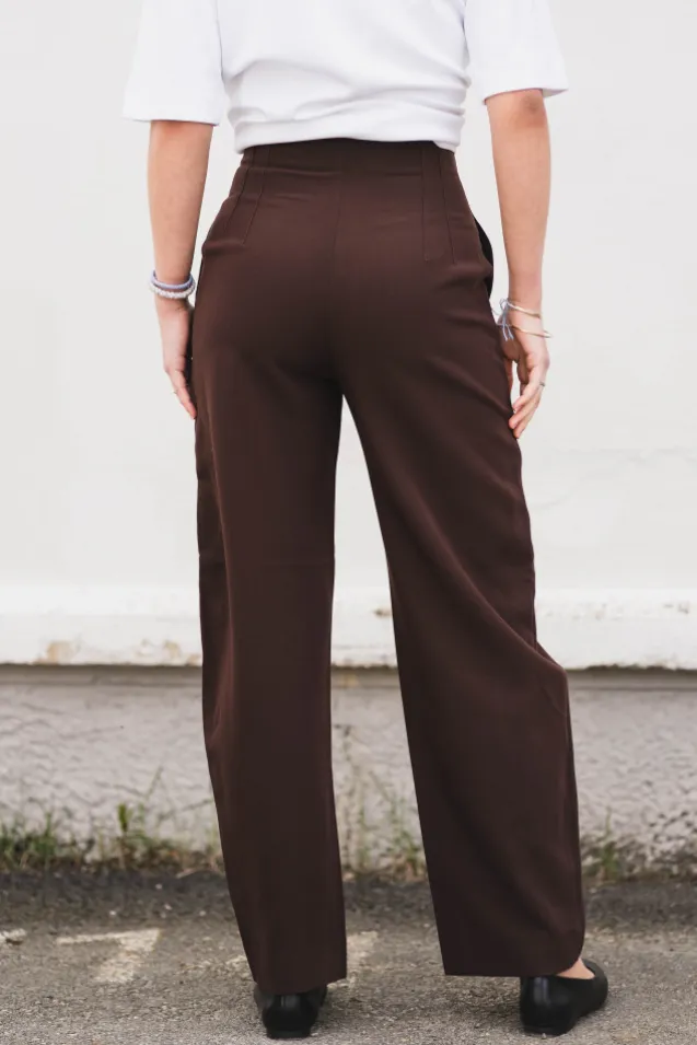 Smooth Barrel Pants Cocoa Brown