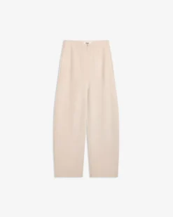 Smooth Barrel Pants Ivory White