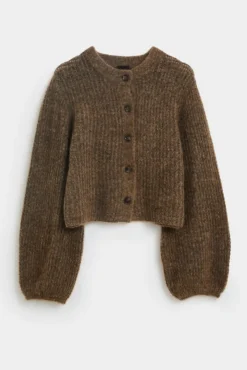 Sofia Mohair Cardigan Chocolate