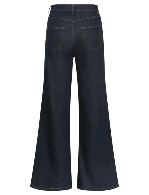 Solia Ada Wide Jeans Dark Blue Wash