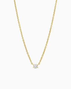 Solitaire Necklace Gold