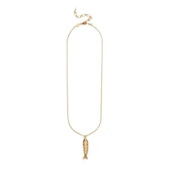 Something Fishy Necklace Gold