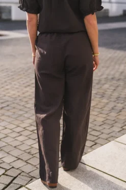 Sonar Linen Pants Dark Brown