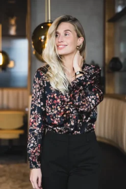 Sophia Blouse Melange Noir