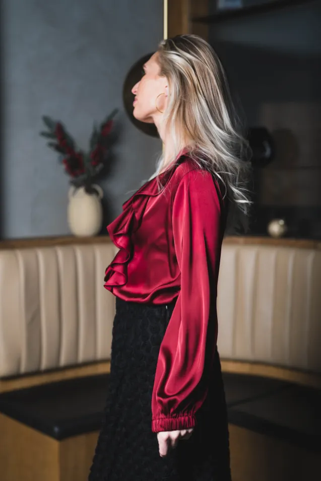 Sophia Blouse Semi Rich Merlot