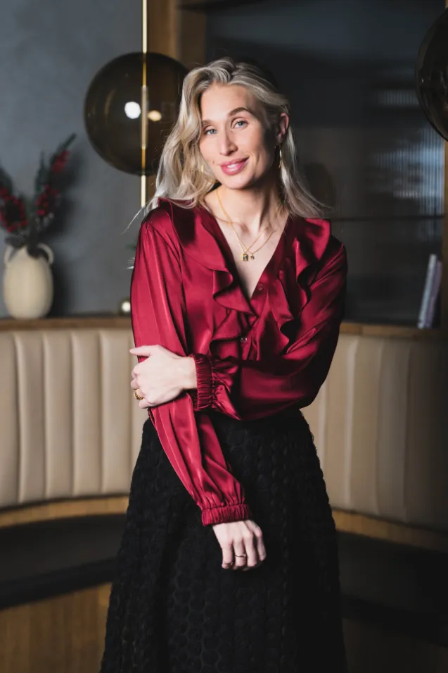 Sophia Blouse Semi Rich Merlot