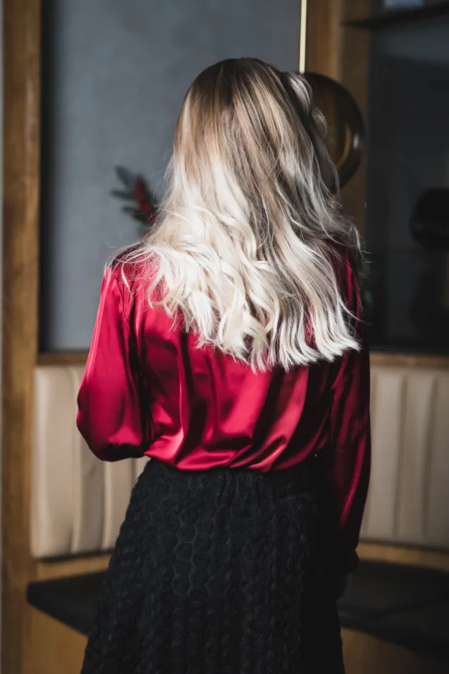 Sophia Blouse Semi Rich Merlot
