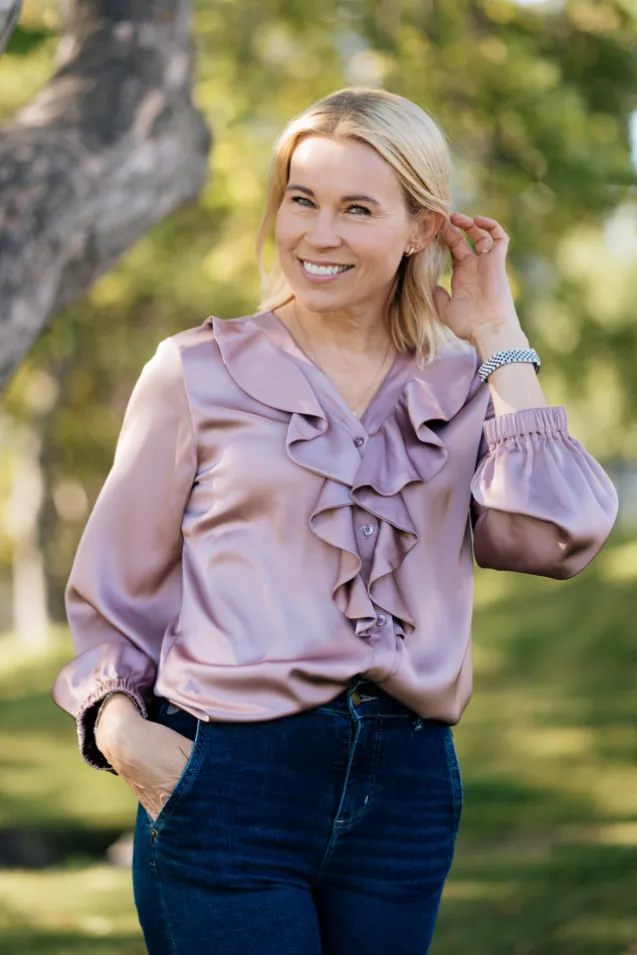Sophia Blouse Semi Rich Vintage Rose