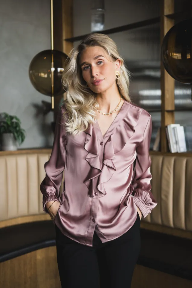 Sophia Blouse Semi Rich Vintage Rose