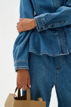 Sophina Pullon Pants Washed Denim