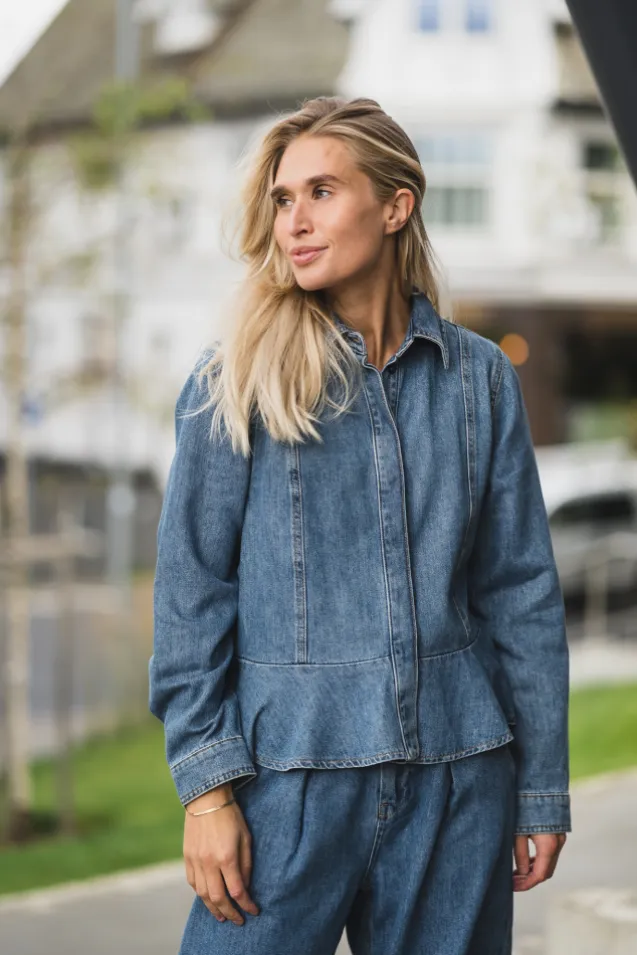 Sophina Shirt Washed Medium Blue Denim