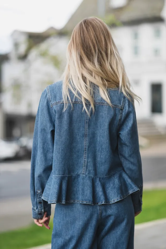 Sophina Shirt Washed Medium Blue Denim