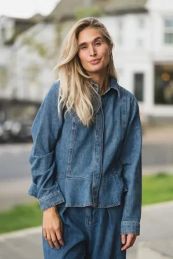Sophina Shirt Washed Medium Blue Denim