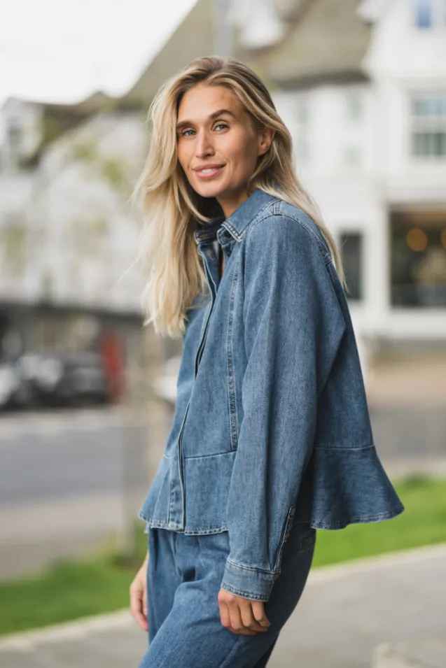 Sophina Shirt Washed Medium Blue Denim