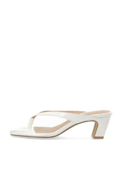 Spice Toe Post Faux Leather Offwhite