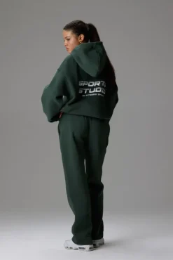 Sports Studio Straight Leg Joggers Evergreen