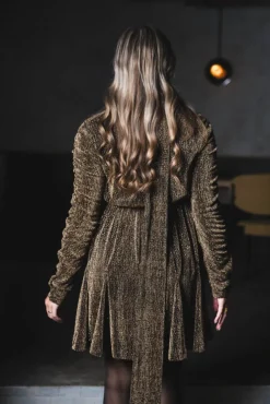 Stardust Frill Dress Black & Gold